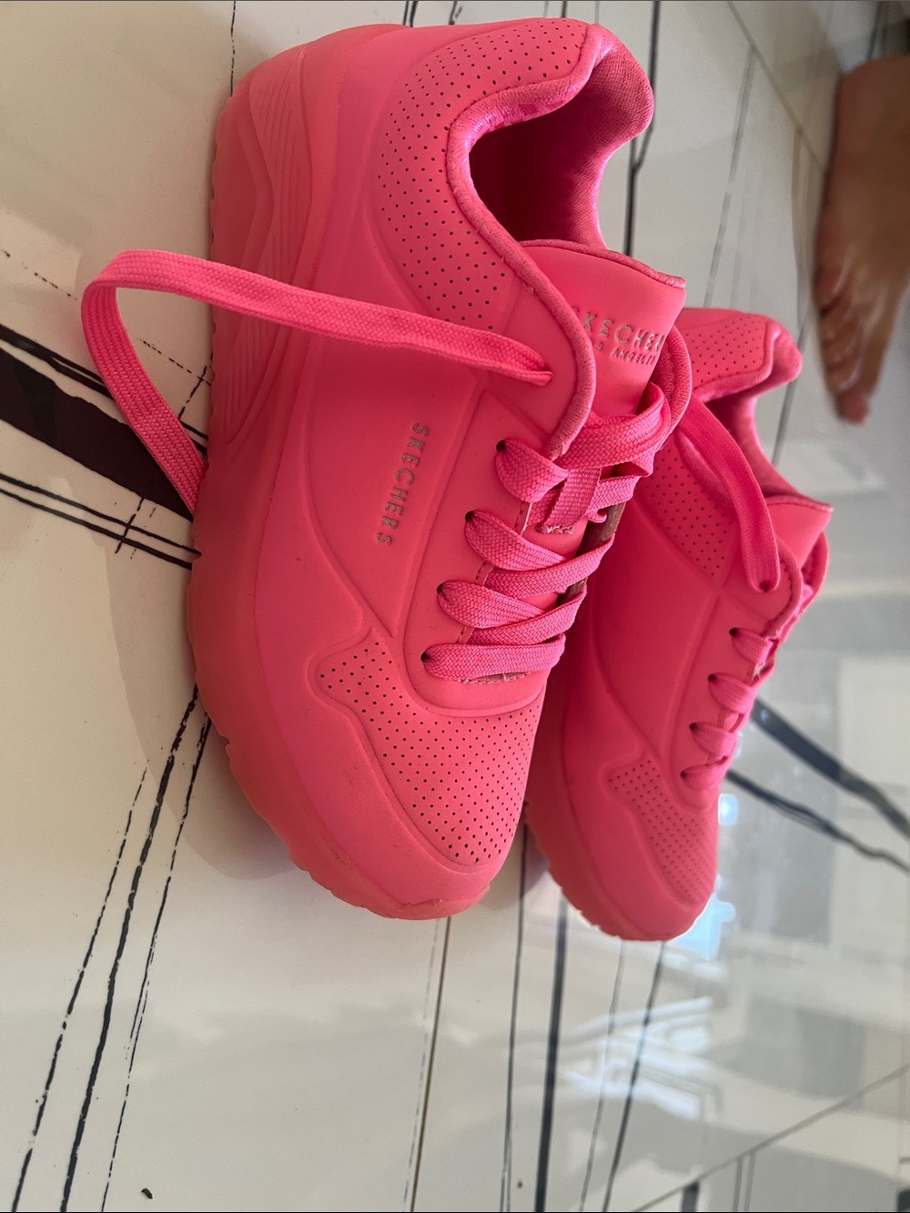 Skechers Women's Hot Pink Platform Sneakers